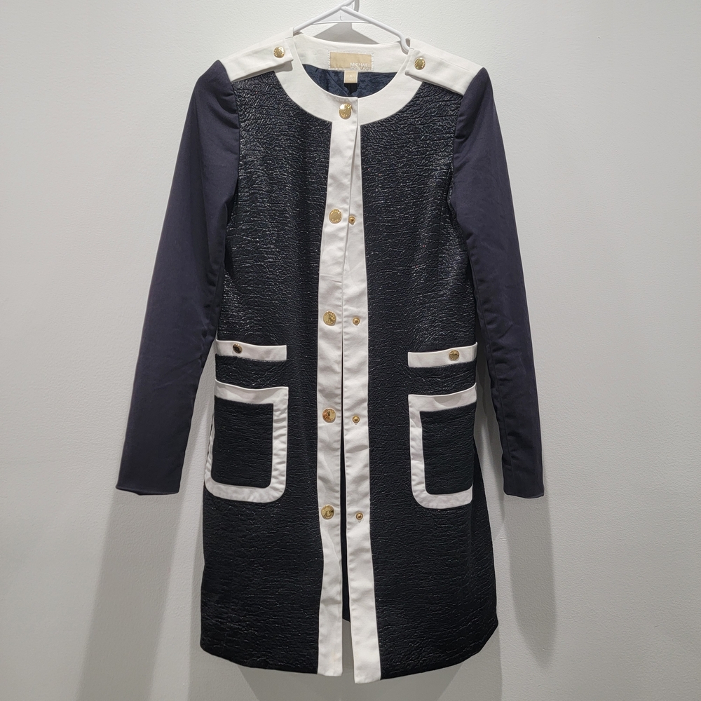 Michael Kors Navy and White Jacket Size Small